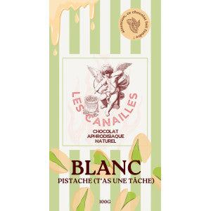 Tableta de chocolate afrodisíaco con pistacho blanco 100 g