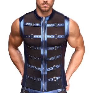 Top Eclino chaqueta con cremallera Azul metalizado